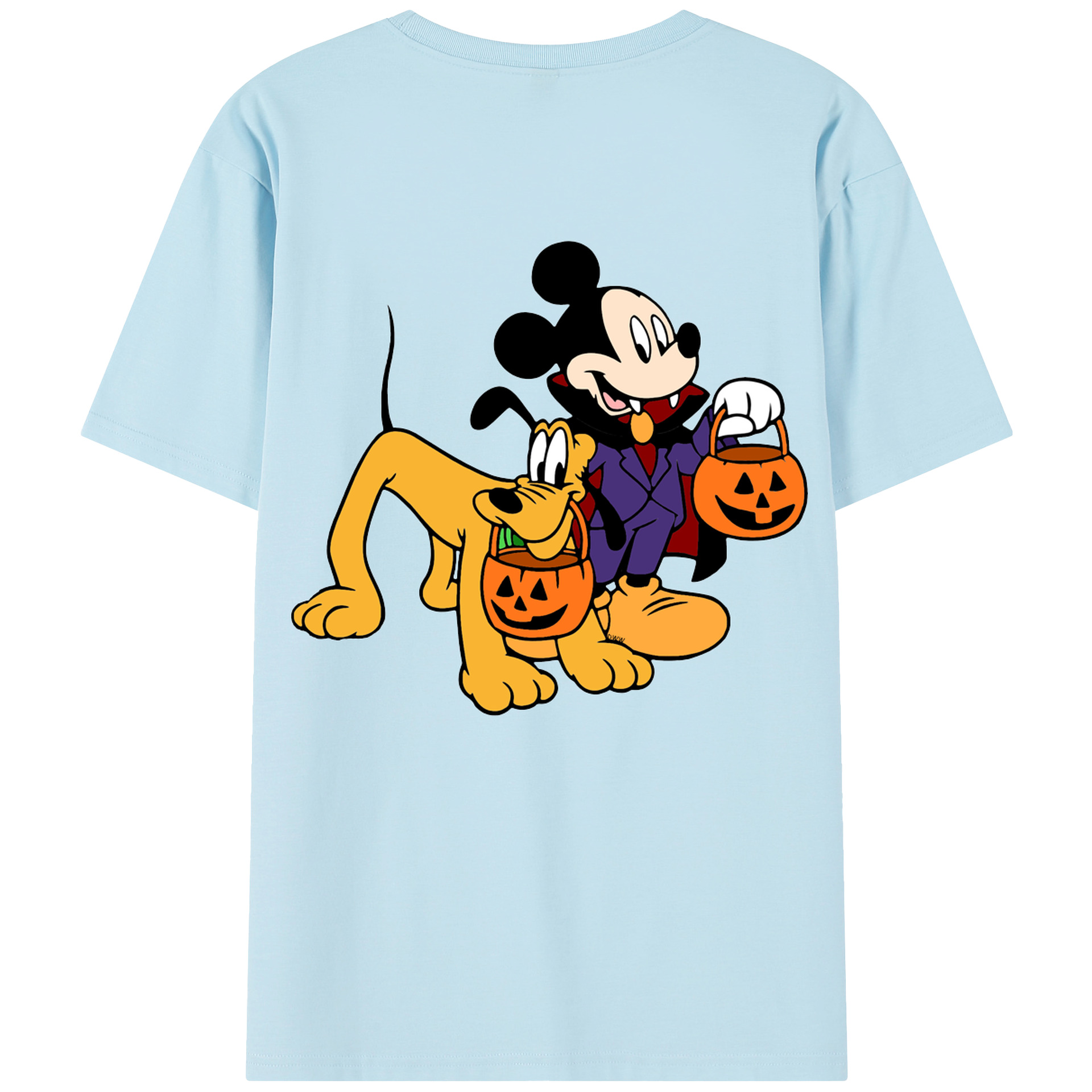（画像用） ミッキーマウス Mickey Mouse 綿100％半袖Tシャツ（背面プリント）